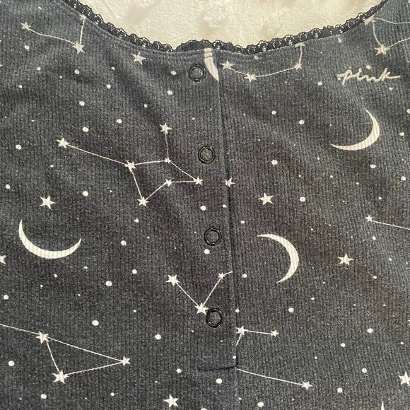 Victoria's Secret Pink Sleep Romper Womens Size Large Celestial Sleepwear - Picture 4 of 5